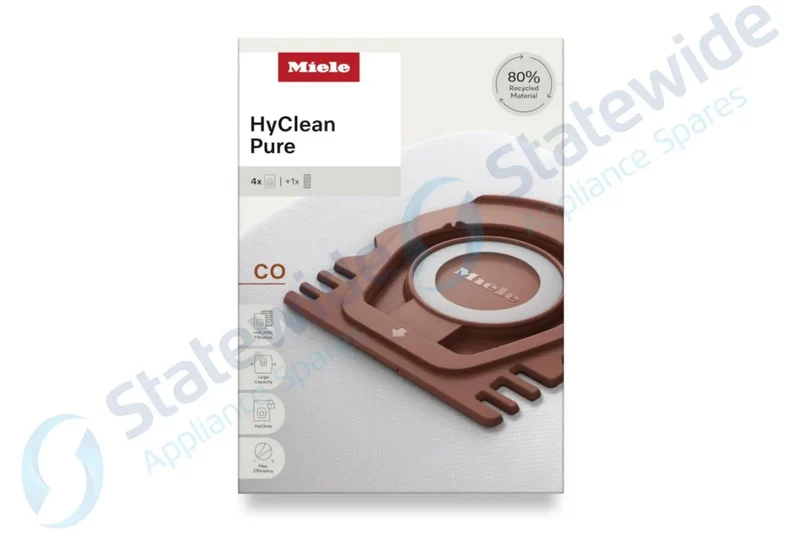 Miele Co Hyclean Pure Vacuum Bags (Brown Clip) (4 Bags/1 Filter)-Genuine