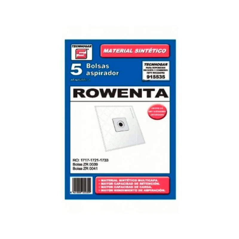 Bolsa Aspirador Rowenta Carrefour Moulinex Tecnohogar 915535