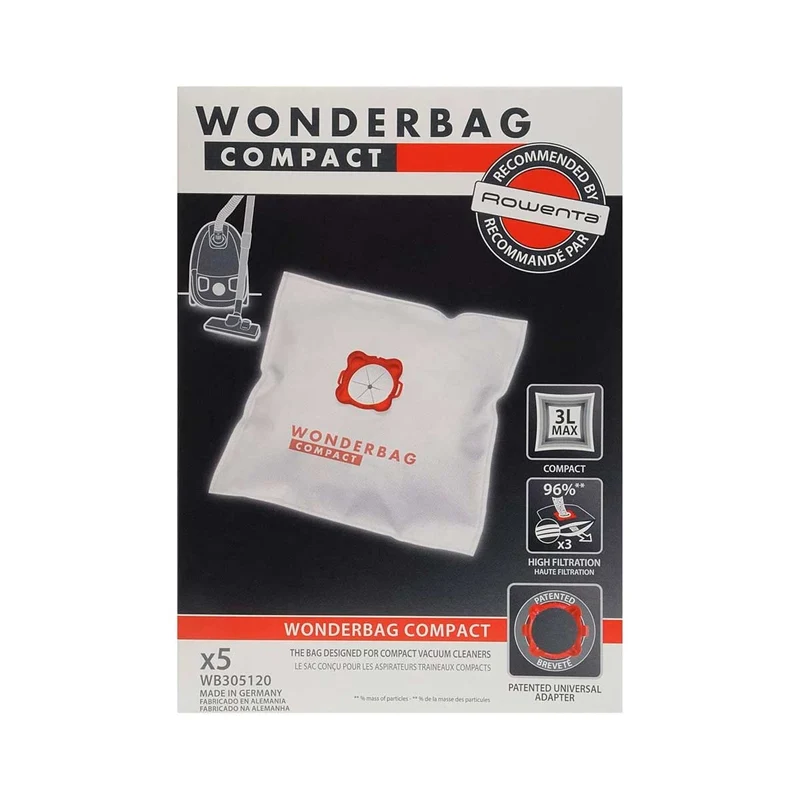 Bolsa Aspirador Rowenta Wonderbag Compact WB305120