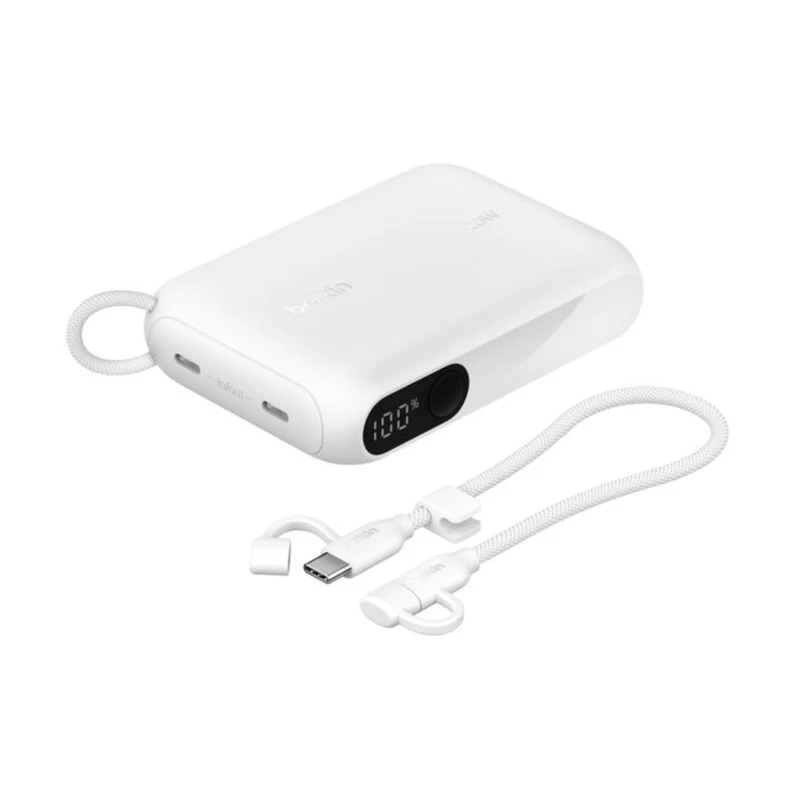 Belkin Power Bank Batería Externa Alámbrica con Pantalla 10,000mAh, BPB027FQ