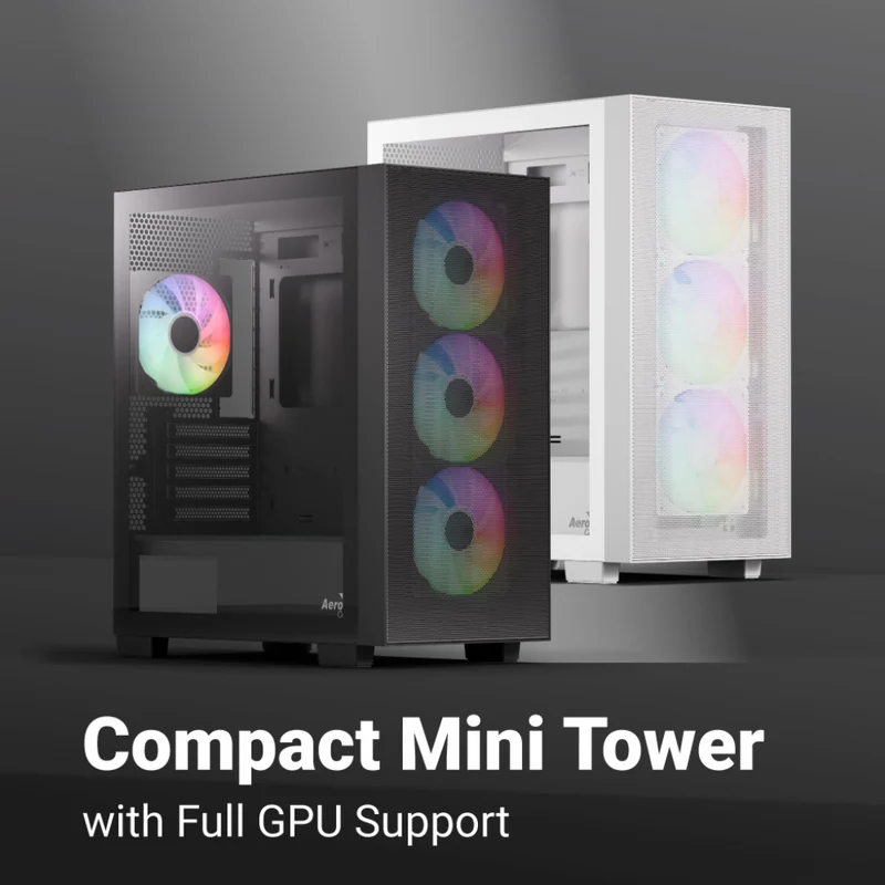 Aerocool Case para PC Gaming Mini Torre B310A Flow, ACCS-BD03043.11