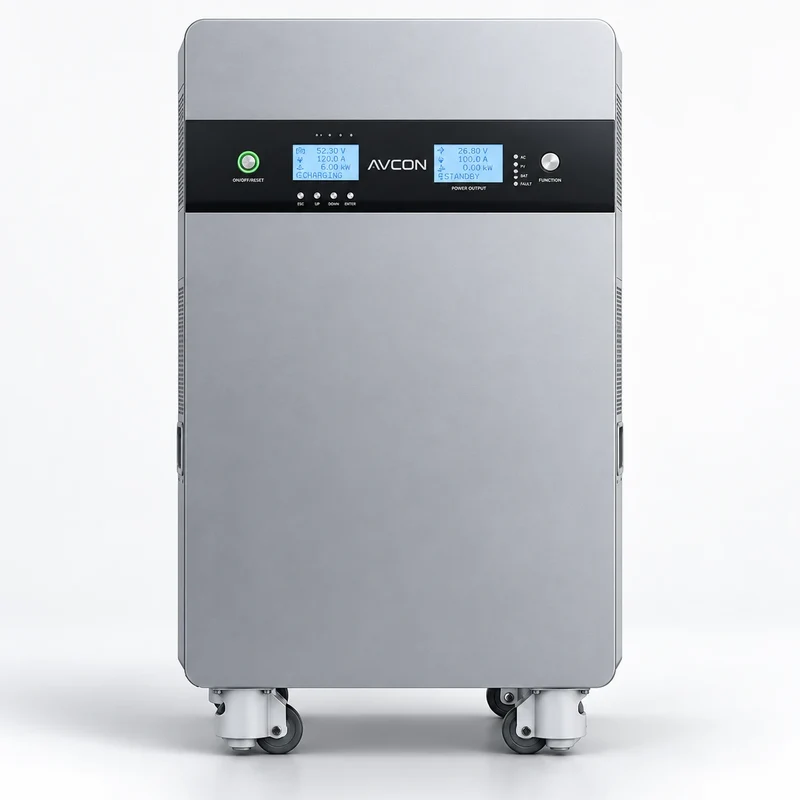 Sistema de almacenamiento de energía autónomo todo en uno con ruedas de 16.08 kWh y 5 kW