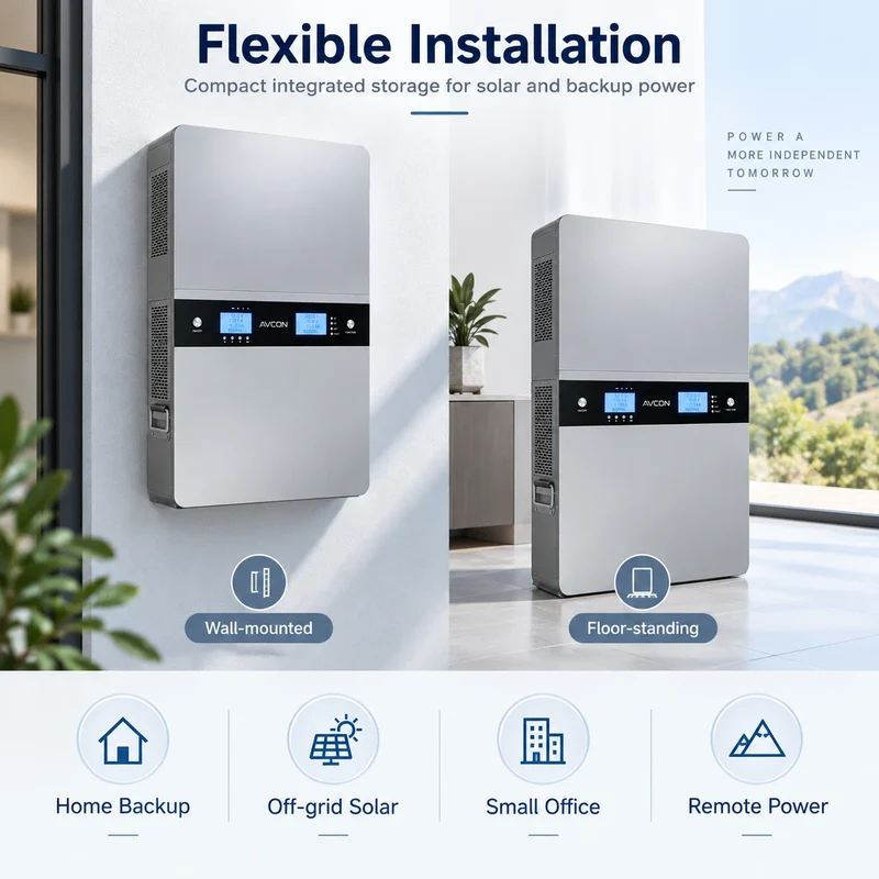 Sistema de almacenamiento de energía autónomo todo en uno de 5.12 kWh y 5 kW