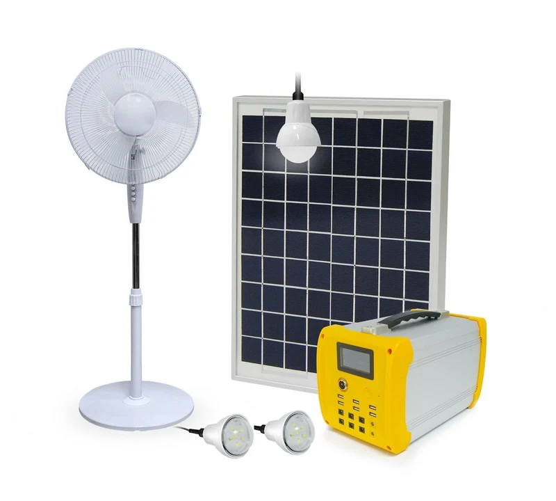 PS-K037T4 Sistema de iluminación solar económico con 4 bombillas LED de 2 W
