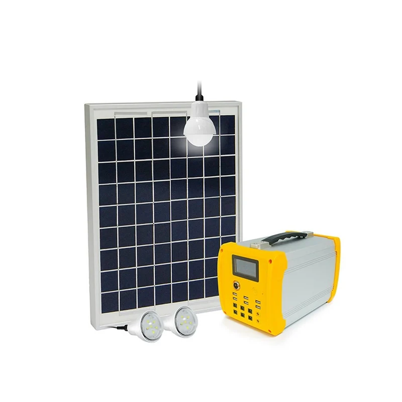 PS-K037T4 Sistema de iluminación solar económico con 4 bombillas LED de 2 W