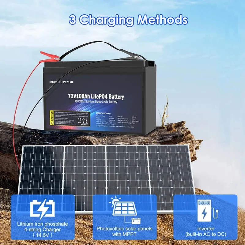Batería solar SS-72V100AH ​​LiFePO4 7200wh