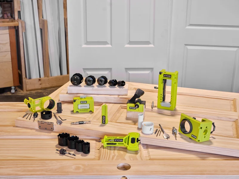 RYOBI Wood-Metal Door Lock Install Kit