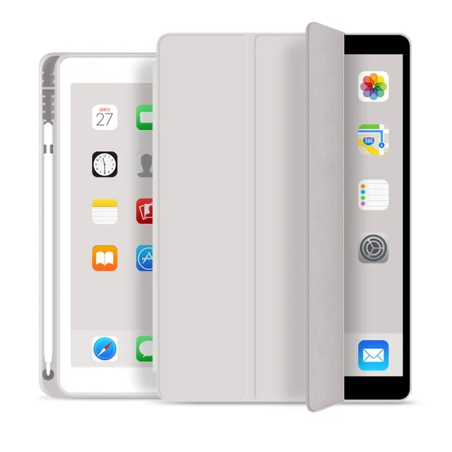 Case for 2019 iPad 10.2 7th 2018 2017 9.7 Mini 4 5 2020 Pro 11 10.5 Air 3 Smart Cover with Pencil Holder iPad 5th 6th Generation