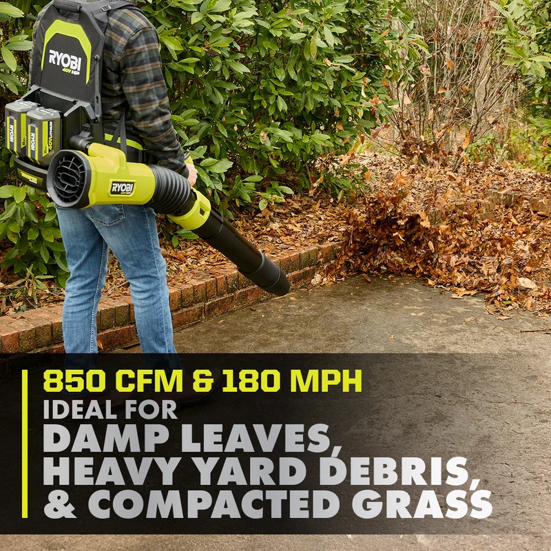 40V HP Brushless 850 CFM Backpack Blower