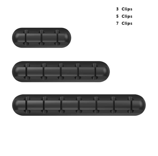 Silicone Cable Organizer USB Cable Holder Flexible Cable Winder Management cable Clips Holder For Mouse Keyboard Earphone Car