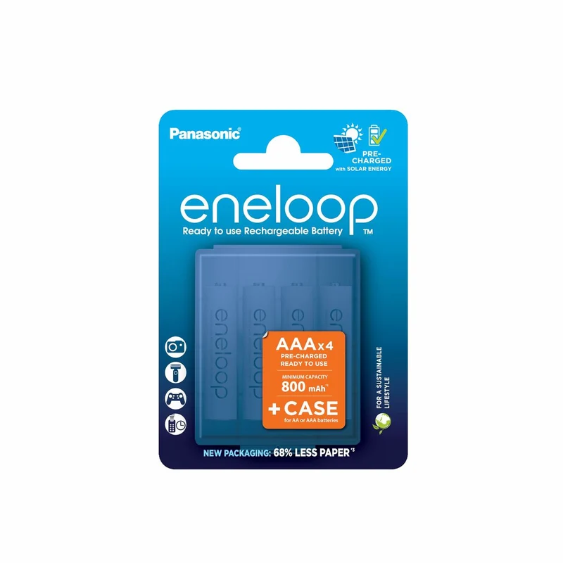 Pilas Recargables Panasonic BK-4MCDE/4CP+CASE