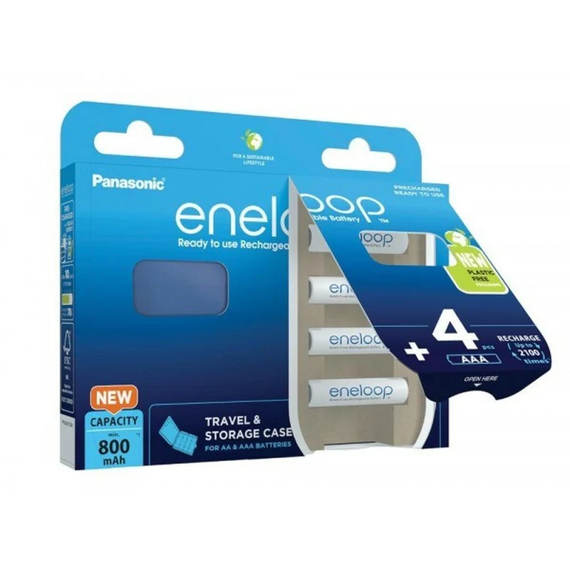 Pilas Recargables Panasonic BK-4MCDE/4CP+CASE