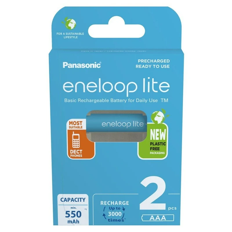 Pilas Recargables Panasonic BK-4LCCE/2CP (2 Unidades)