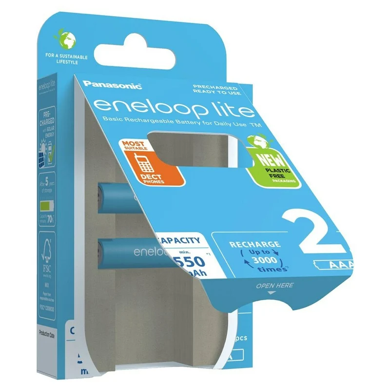 Pilas Recargables Panasonic BK-4LCCE/2CP (2 Unidades)