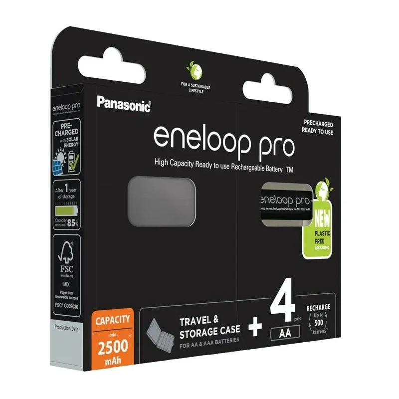 Pilas Recargables Panasonic BK-3HCDE/4CP+CASE