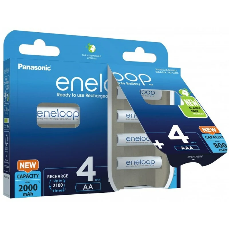 Pilas Recargables Panasonic BK-3MCDE+4MCDE/8CP