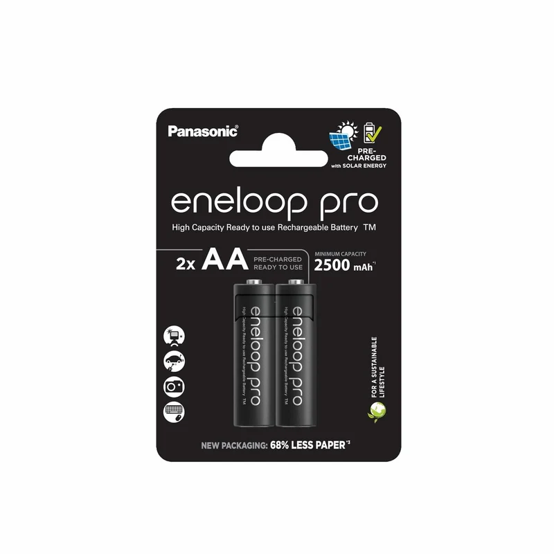 Pilas Recargables Panasonic BK-3HCDE/2CP 2500 mAh 1,2 V