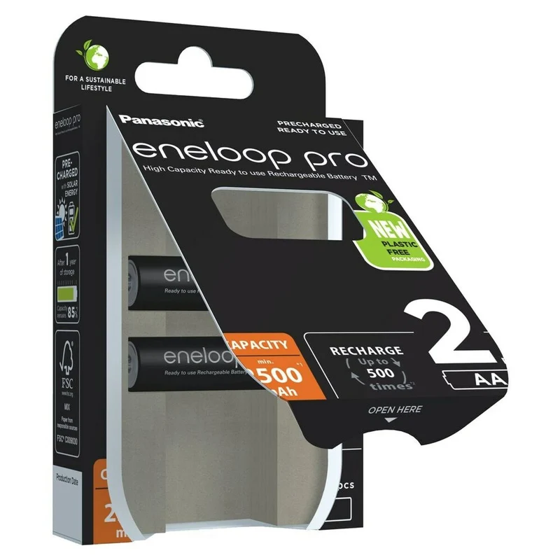 Pilas Recargables Panasonic BK-3HCDE/2CP 2500 mAh 1,2 V
