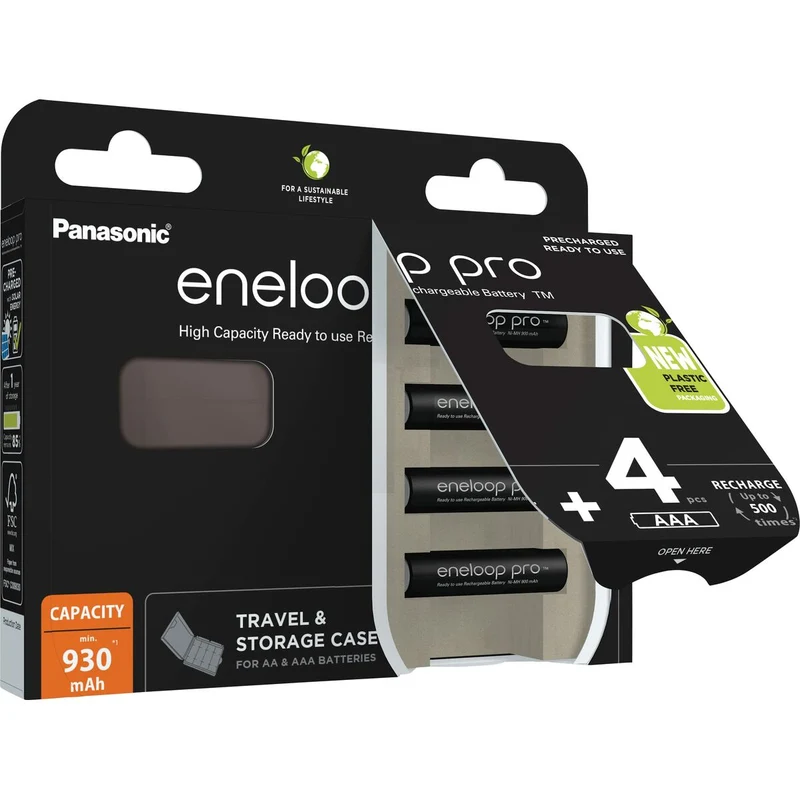 Pilas Recargables Panasonic BK-4HCDE/4CP+CASE