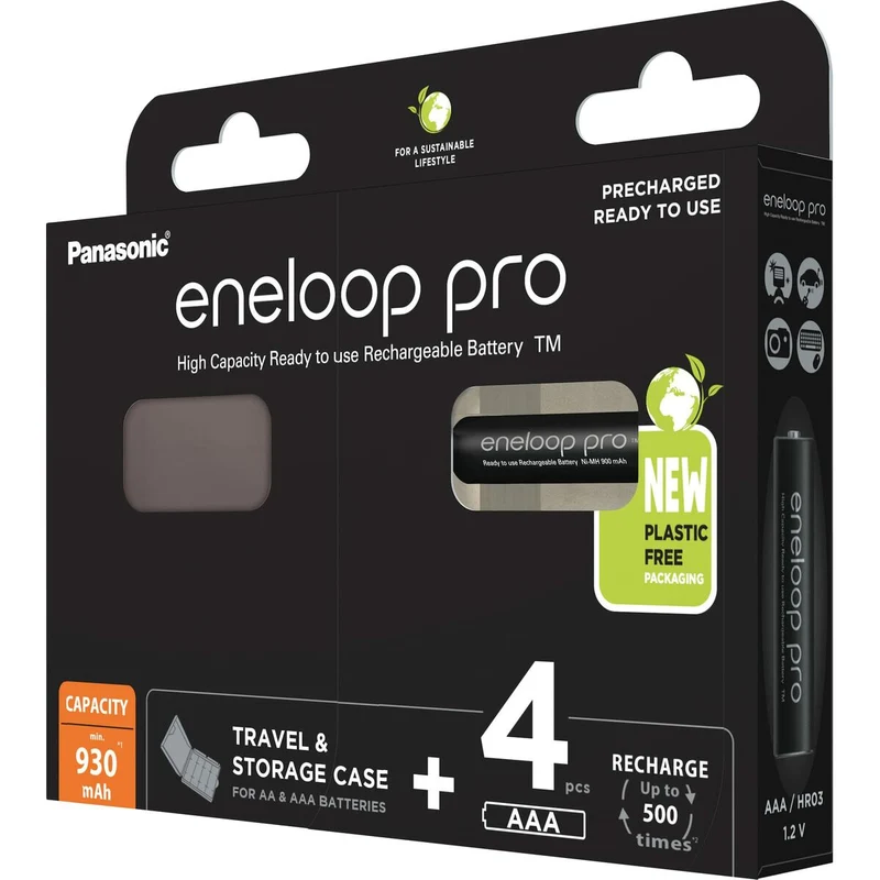 Pilas Recargables Panasonic BK-4HCDE/4CP+CASE