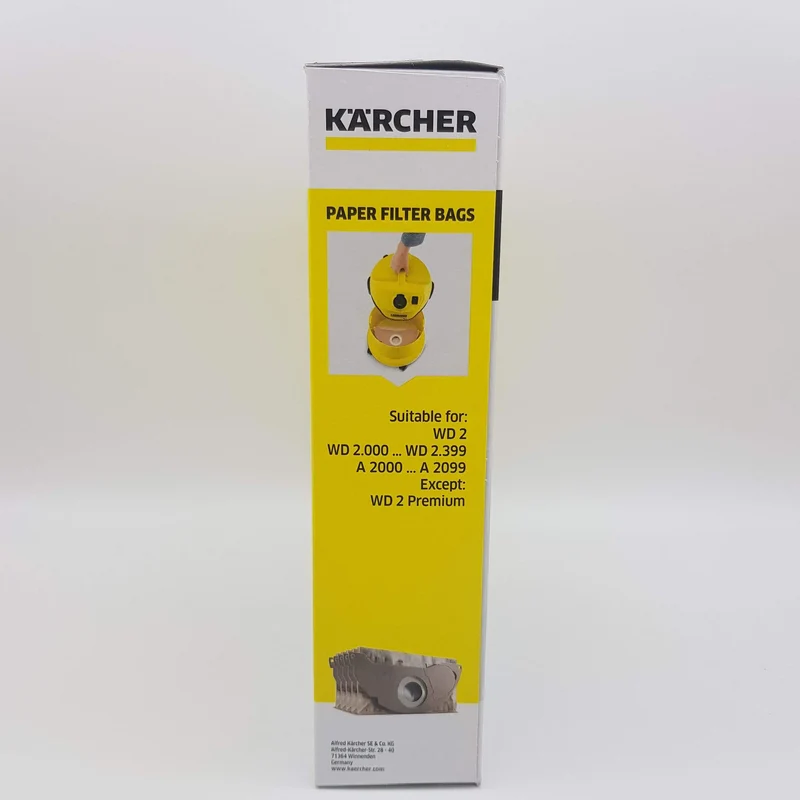 Sacchi per bidone aspirapolvere Karcher originali wd2500m