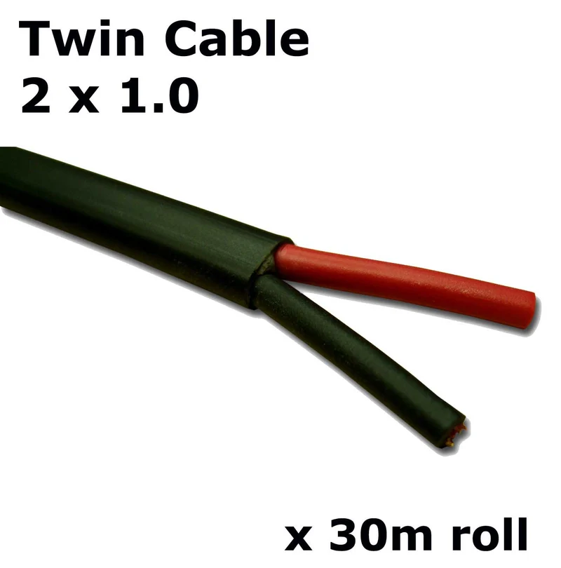 Cable para automóvil de dos núcleos / Cable plano de pared delgada de 2 x 1 mm²