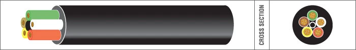 Cable para automóvil de 5 núcleos / 5 x 1.0 mm²