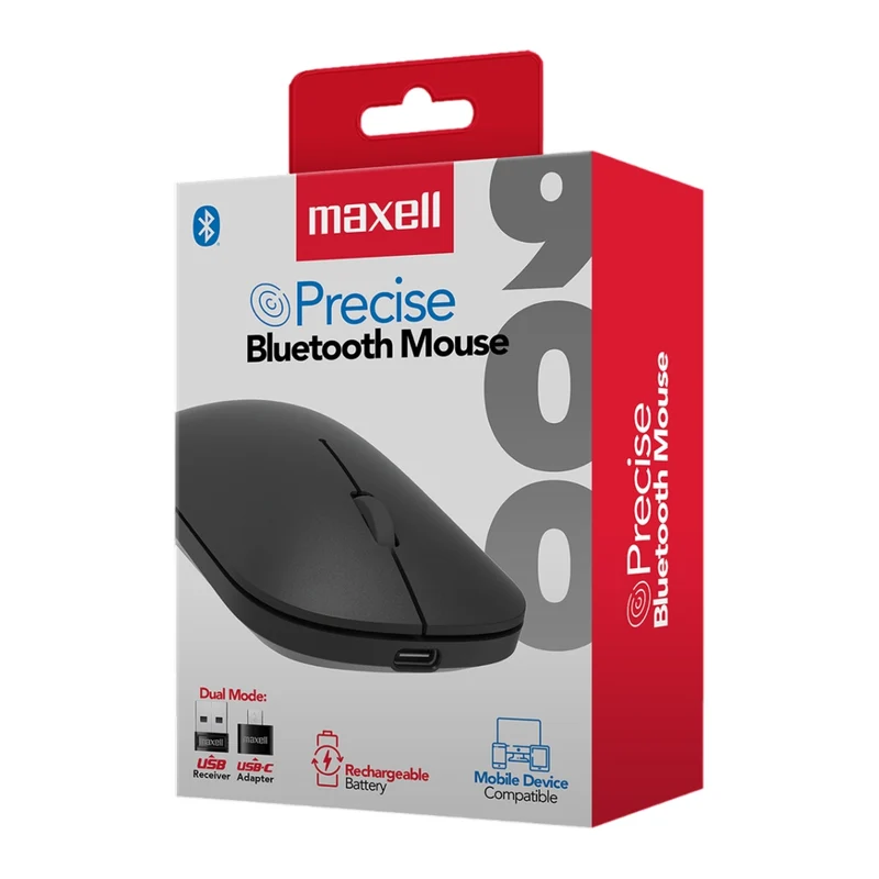 Maxell Mouse Inalámbrico Óptico BT, MOWLBT-900