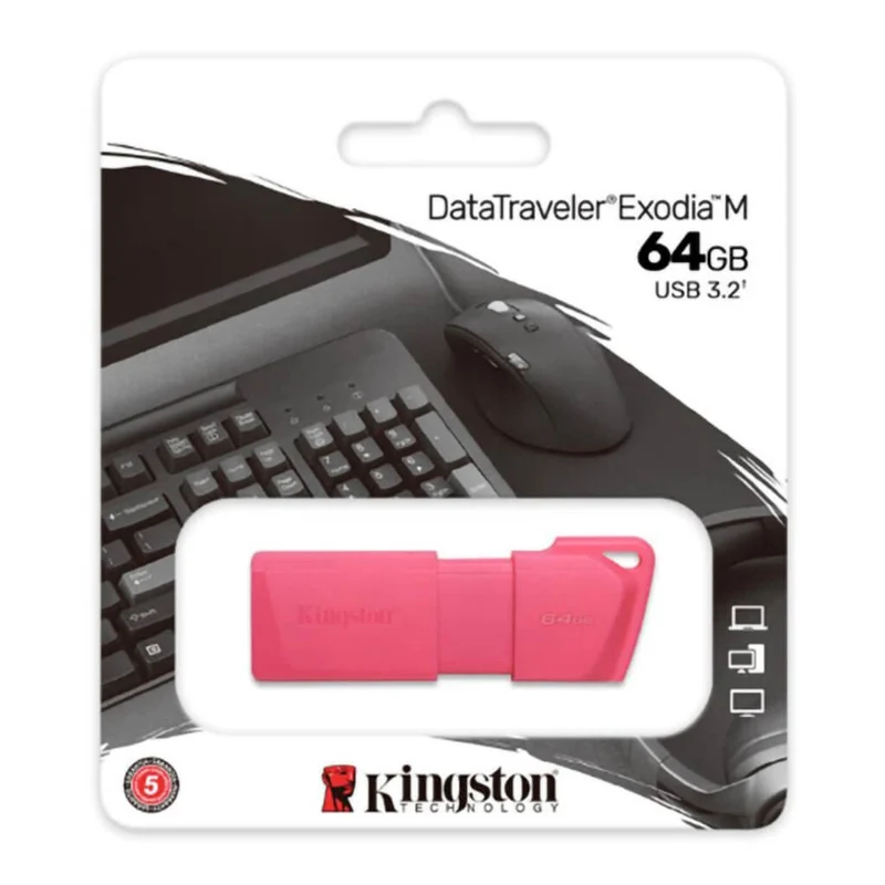 Kingston Memoria Flash USB 3.2 Gen 1 Neón 64GB, KC-U2L64-7 MM