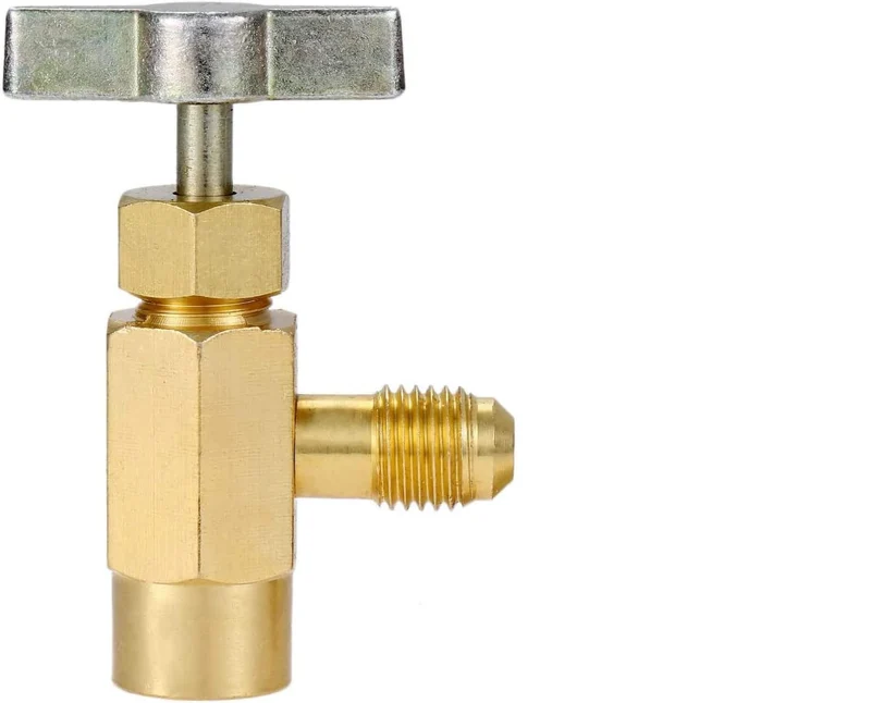 Llave de servicio Botella gas ecológico Minus M1/4""SAE-H7/16""