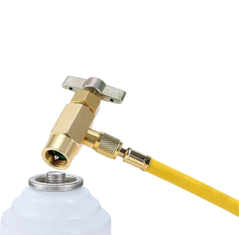 Llave de servicio Botella gas ecológico Minus M1/4""SAE-H7/16""