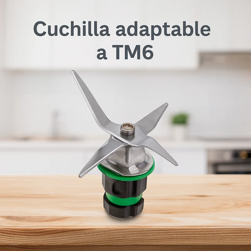 Cuchilla Compatible con Thermomix TM6 Junta de Sellado  Acero Inoxidable Resistente Hojas Afiladas