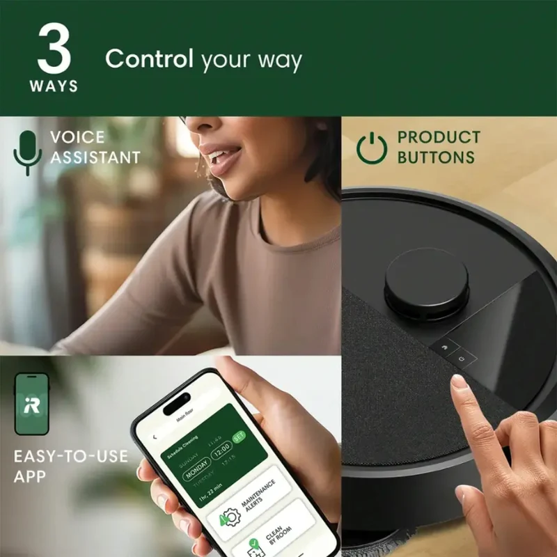 iRobot Aspiradora y Trapeadora Roomba 105, 2 en 1 + Base AutoEmpty