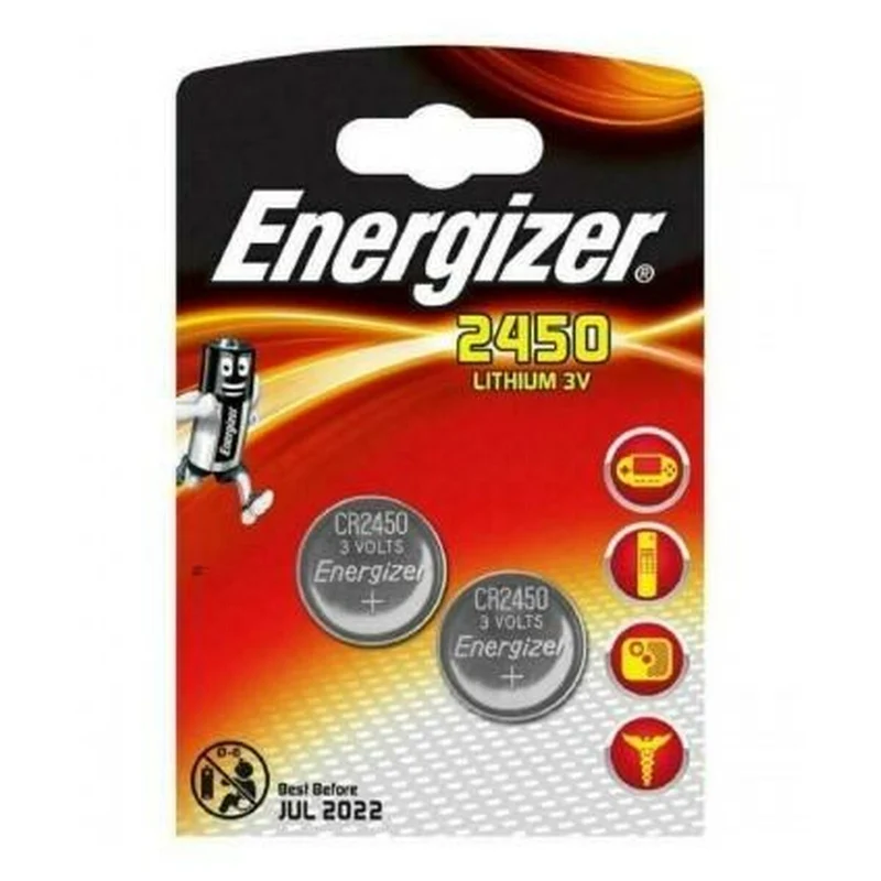 Pilas de Botón de Litio Energizer 3 V CR2450 (10 Unidades)