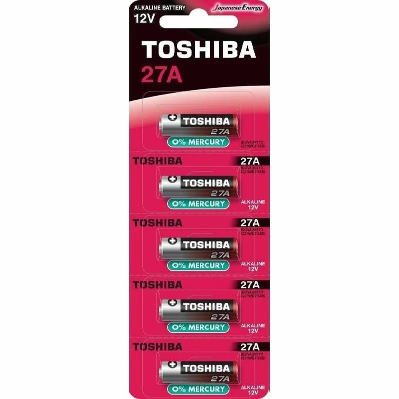 Pilas Recargables Toshiba 27A 12 V (5 Unidades)