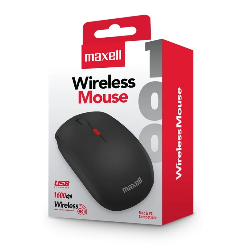 Maxell Mouse Inalámbrico 1600 DPI, MOWL-100