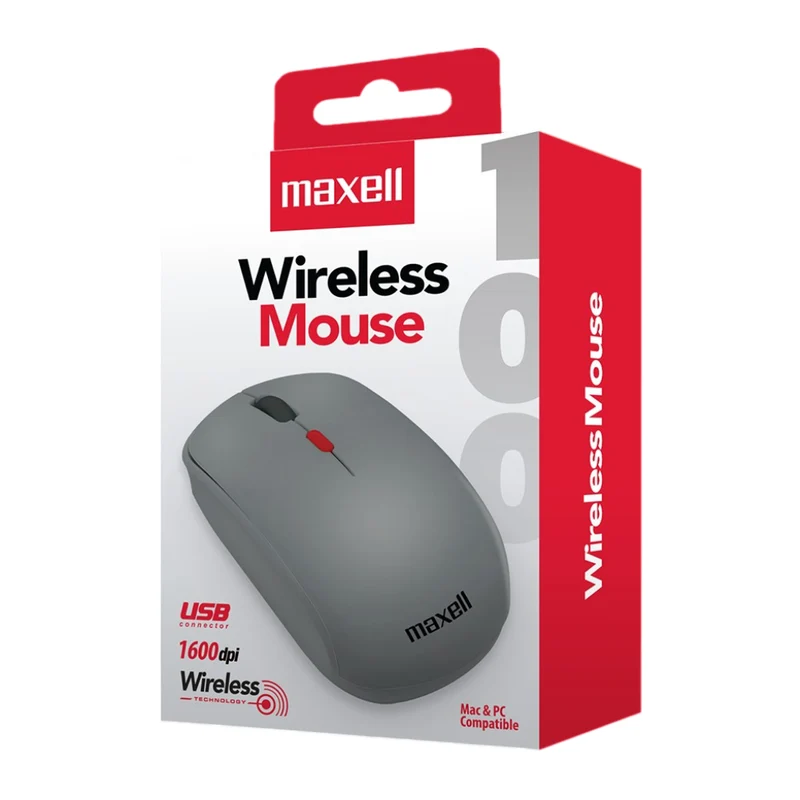 Maxell Mouse Inalámbrico 1600 DPI, MOWL-100