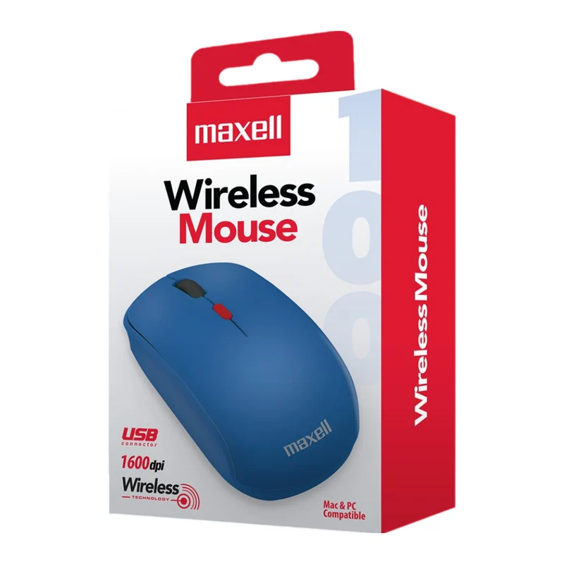 Maxell Mouse Inalámbrico 1600 DPI, MOWL-100