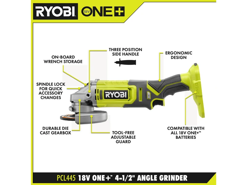 18V ONE+ 4-1/2" Angle Grinder