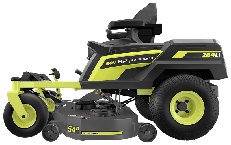 80V HP Brushless 54" Lithium Electric Zero Turn Riding Mower Kit