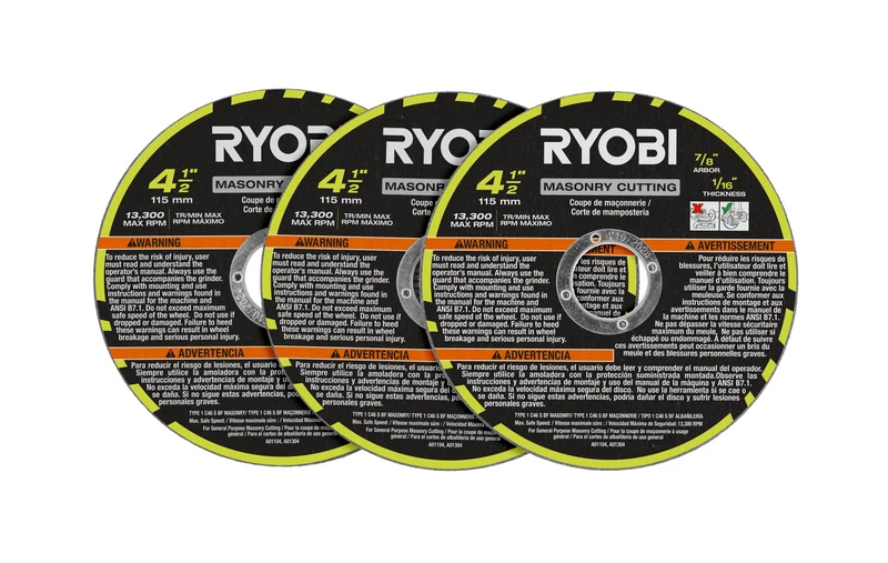 3 PC. 4-1/2" Masonry Cutting Wheel Set