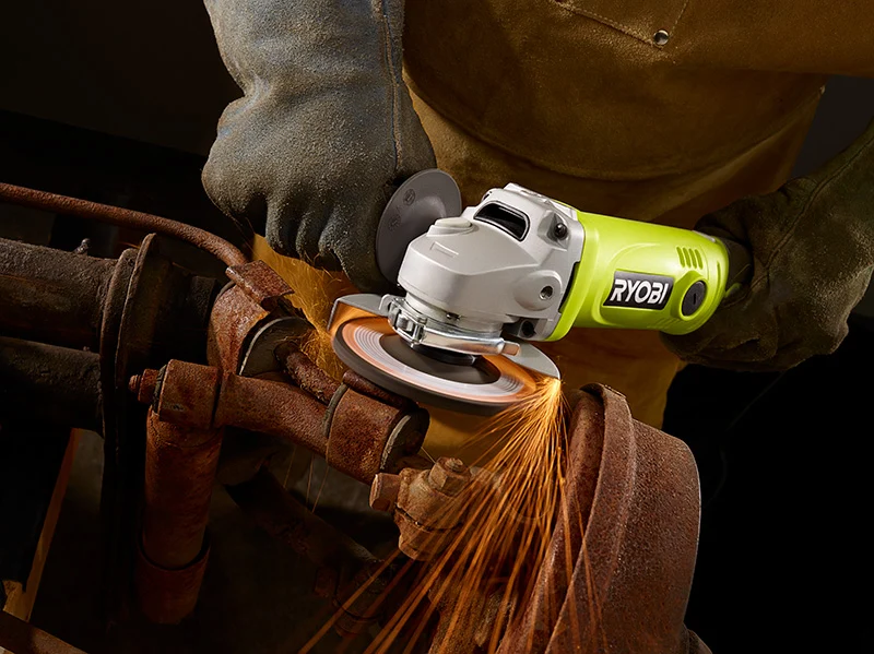 RYOBI 7.5 Amp 4-1/2" Angle Grinder with Rotating Rear Handle