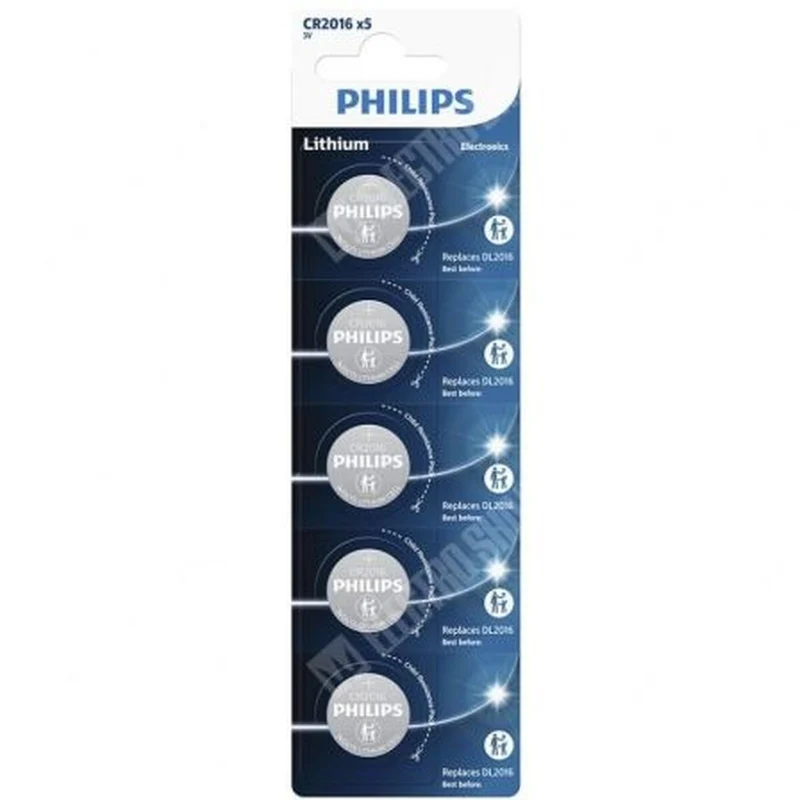 Pila de Botón de Litio Philips CR2016P5/01B 3 V