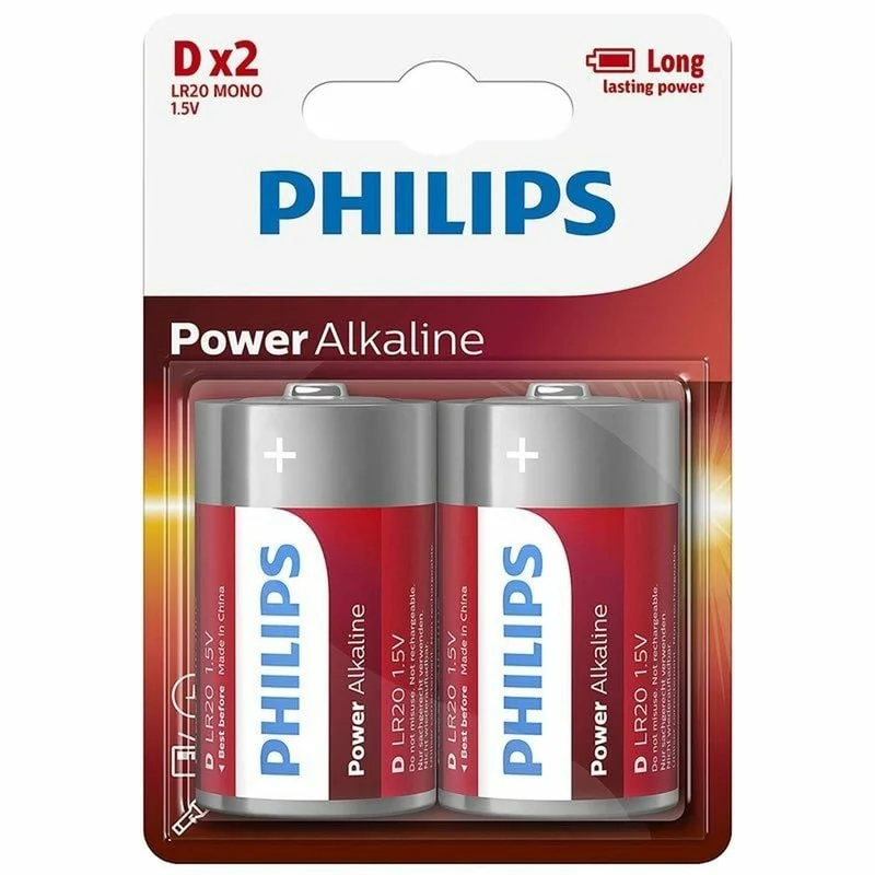 Pilas Alcalinas Philips LR20P2B/05 1,5 V