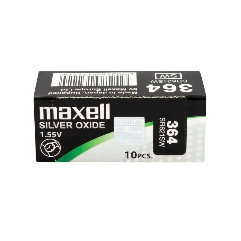 Pila de botón Maxell SR621SW 364 1,55 V Pilas de Botón