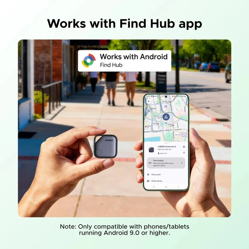 Ugreen Localizador Smart Bluetooth Finetrack G Compatible con Google Find Hub, 65543