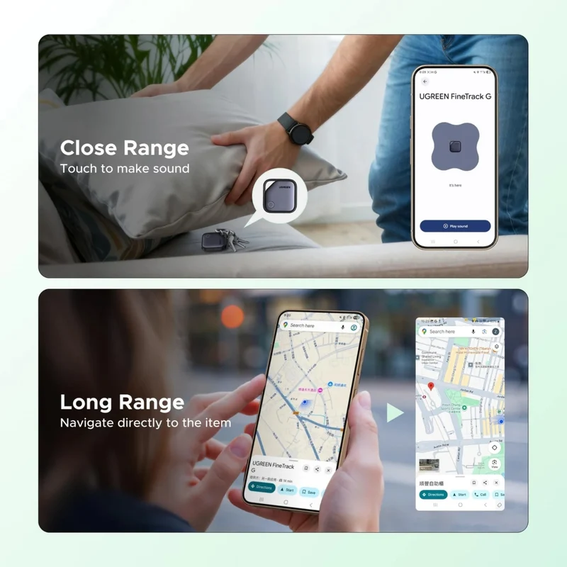 Ugreen Localizador Smart Bluetooth Finetrack G Compatible con Google Find Hub, 65543