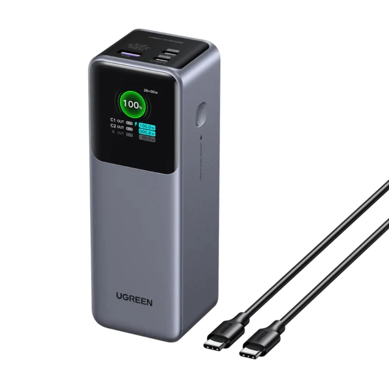Ugreen Power Bank Batería Externa Carga Rápida con Pantalla 25,000 mAh 200W, 35525B
