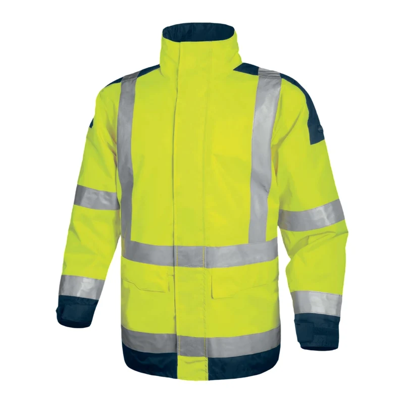 Delta Plus Chaqueta de Seguridad Impermeable Amarillo/Azul, Unisex