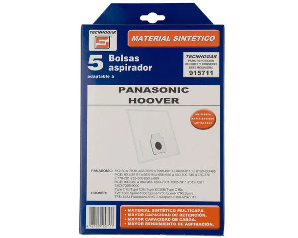 SACO ASPIRADOR SINTÉTICO PANASONIC 5 UN.
